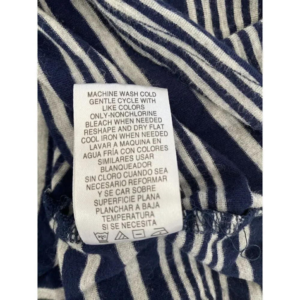 Olive and Oak Womens Navy and Gray Striped Cabana Crew Neck Knit Dress Size XL - Picture 10 of 10